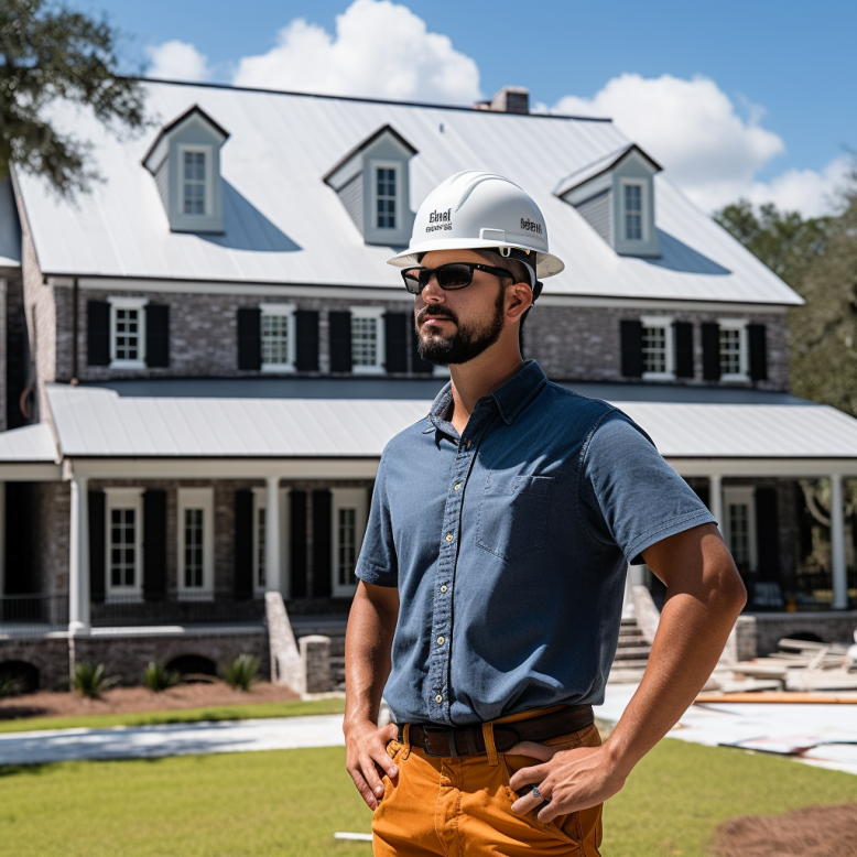 A builder standing in front of a Charleston home. Sweetgrass Marketing SEO agency provides local seo Search engine optimization.